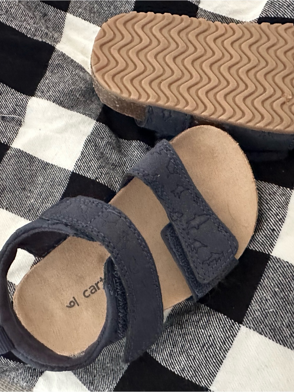 Carter's Navy Blue Kids Sandals with Dual Velcro Straps